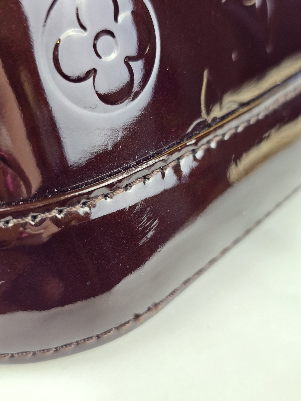 Louis Vuitton Alma PM Amarante Monogram Vernis Patent Leather Bag - Picture 15 of 15